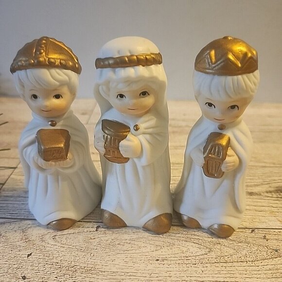 10 Pc Holiday Expressions Porcelain Bisque Nativity Set Christmas Holiday Holy - Picture 8 of 13